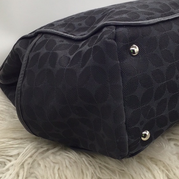 Fossil Canvas Black Signature Print Shoulder Bag - Picture 8 of 12